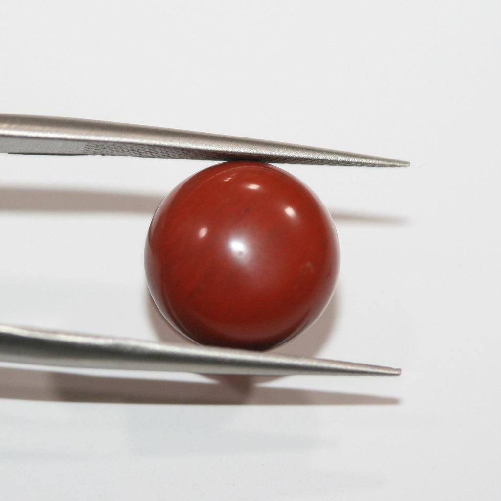 Smooth Round Red Jasper Cabochon  ( 10Pcs ) 12mm.