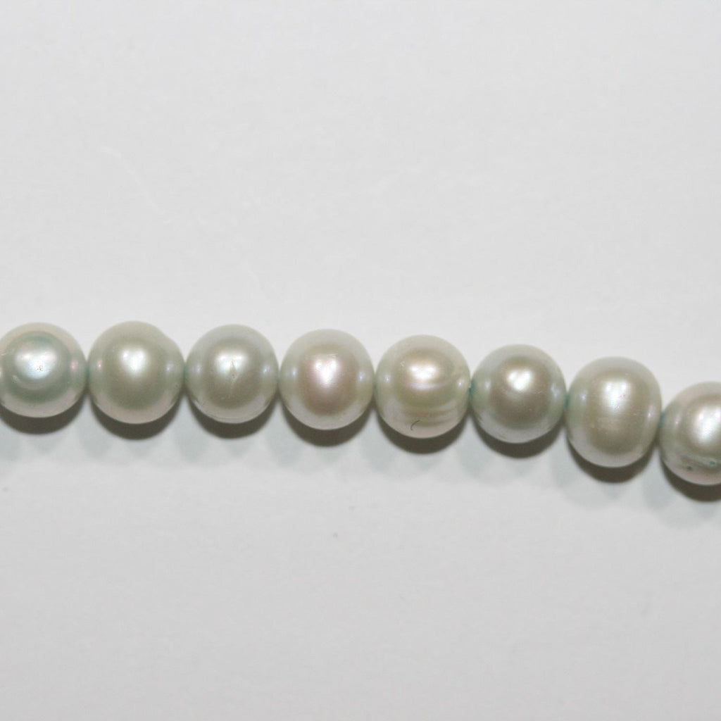 Perlas redondas de agua dulce verde claro de 15" de St., 6-6,5 mm - Tira de 38 cm - Ref. 3480