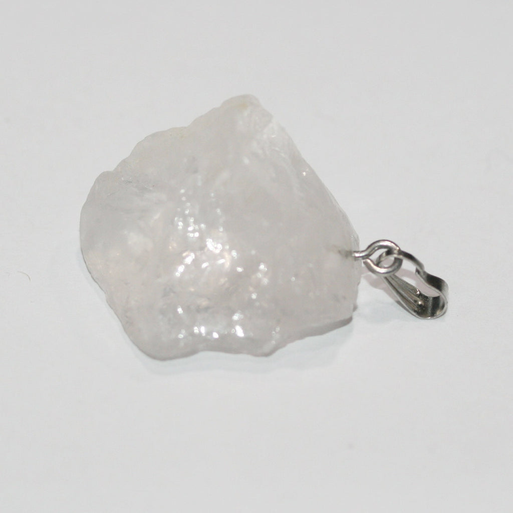 Colgante de pepita de cuarzo de cristal de roca sin pulir, 20-25 mm aprox. (1 unidad)