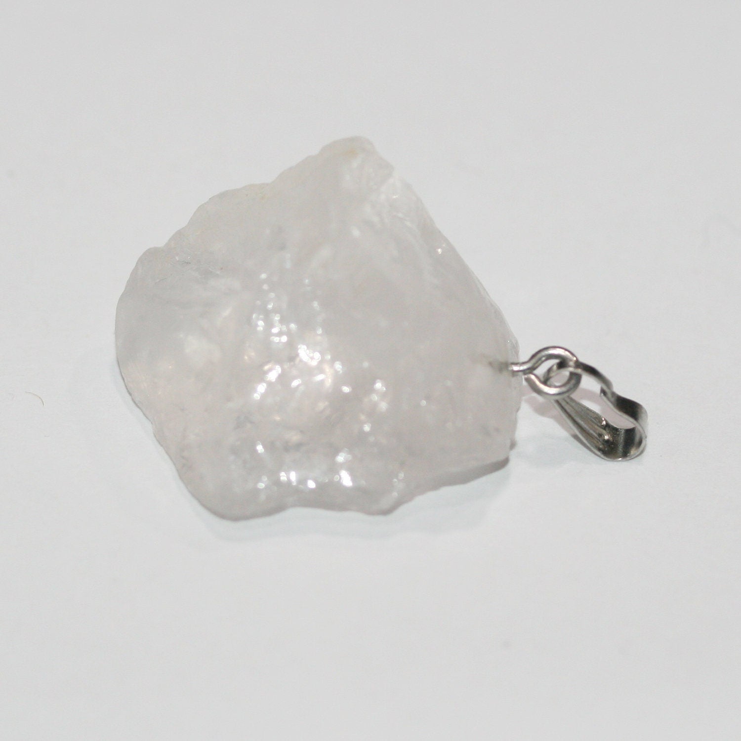 Colgante de pepita de cuarzo de cristal de roca sin pulir, 20-25 mm aprox. (1 unidad)