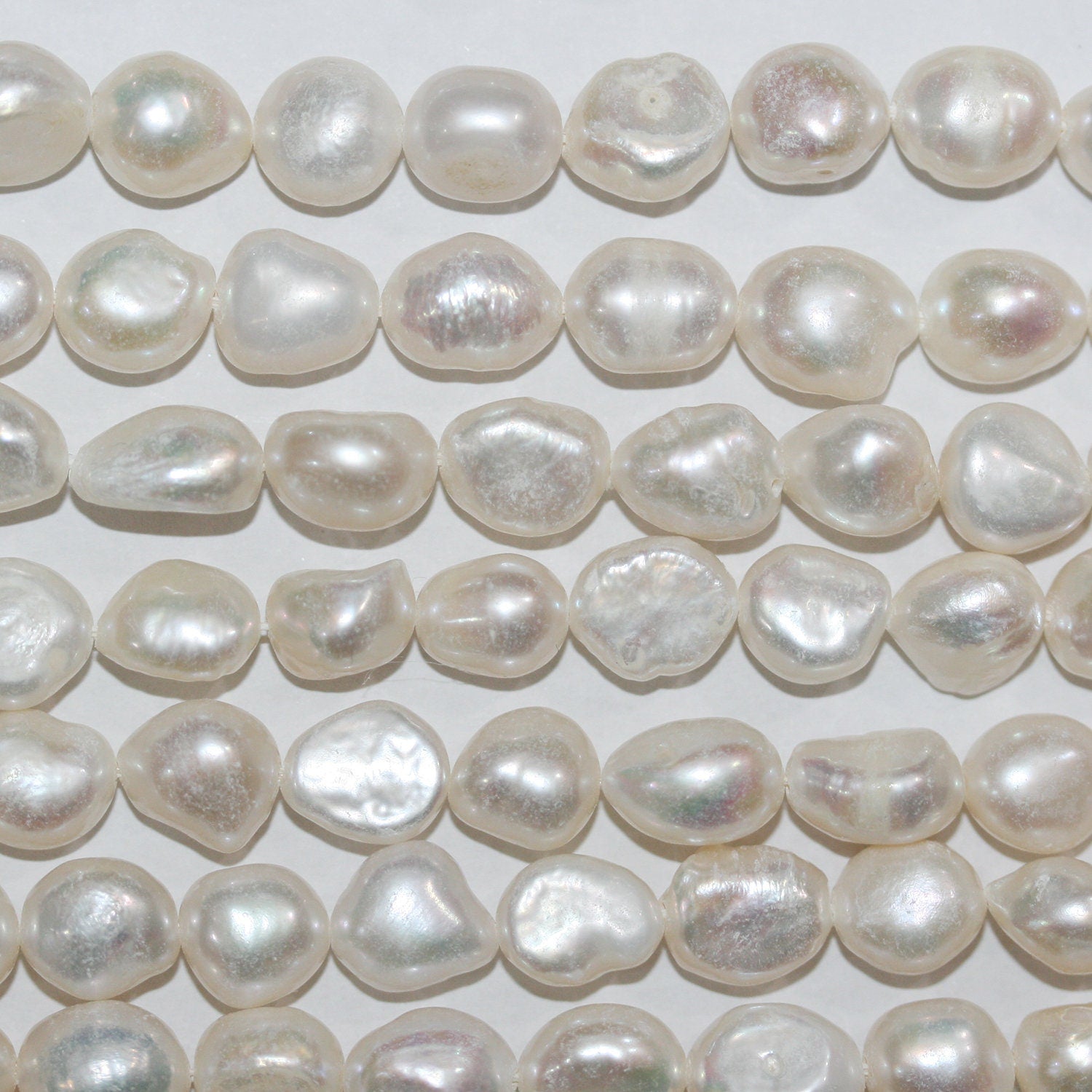 13" St Freshwater Baroque Pearl 8-9mm.-Strand 34cm -Natural Pearls wholesale Prices