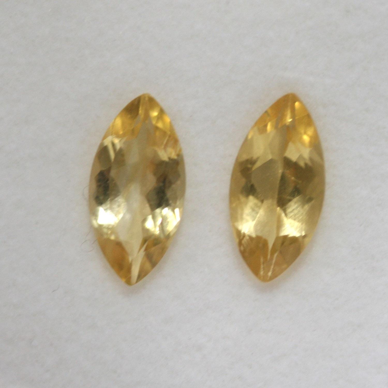 Lote de 2 piezas de citrino facetado marquesa de 14 x 7 mm (2 piezas) - Artículo 635LO