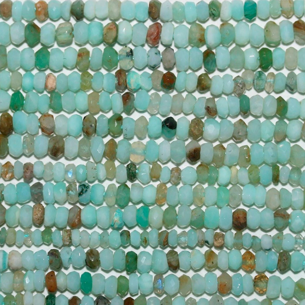 13" St Peruvian Opal Faceted Rondelle Beads 3x2mm-.Approx.-Strand 33cm