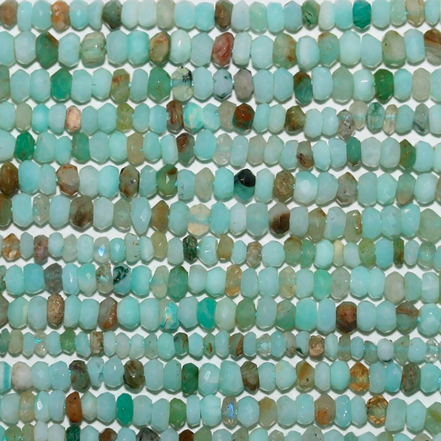 13" St Peruvian Opal Faceted Rondelle Beads 3x2mm-.Approx.-Strand 33cm
