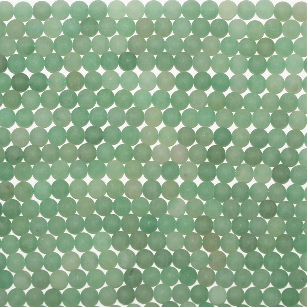 14" St Aventurine Matte Finish Smooth Round Beads 8-8.5mm.- Strand 37cm.