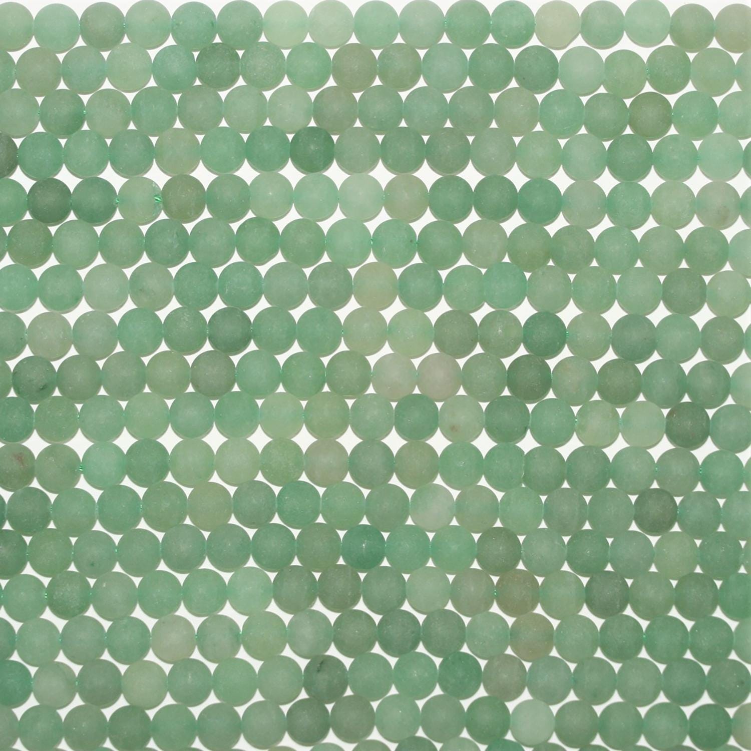 14" St Aventurine Matte Finish Smooth Round Beads 8-8.5mm.- Strand 37cm.