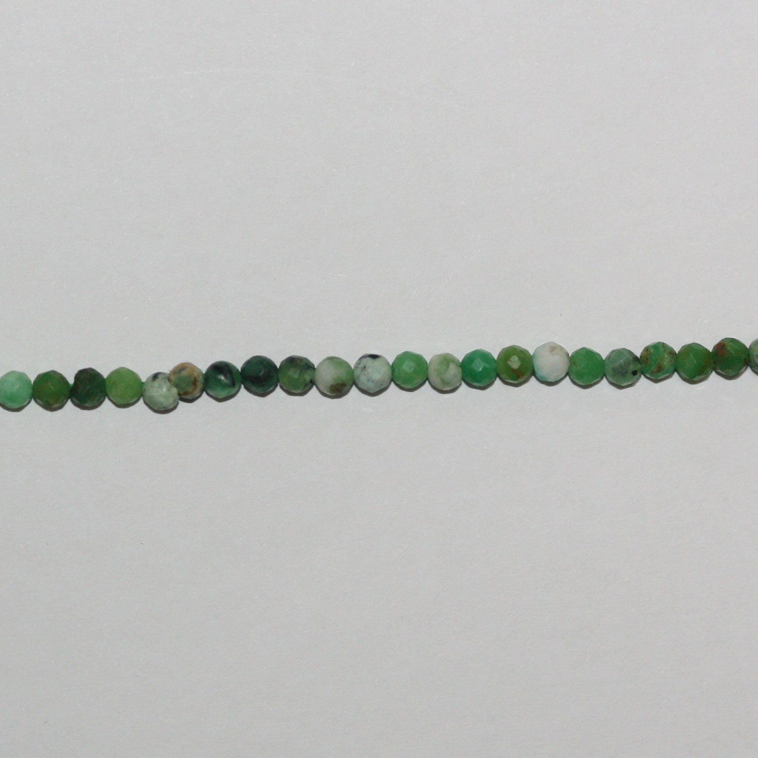 15" St Variscite Perles Rondes Facettées 3mm.-Rig 39cm.