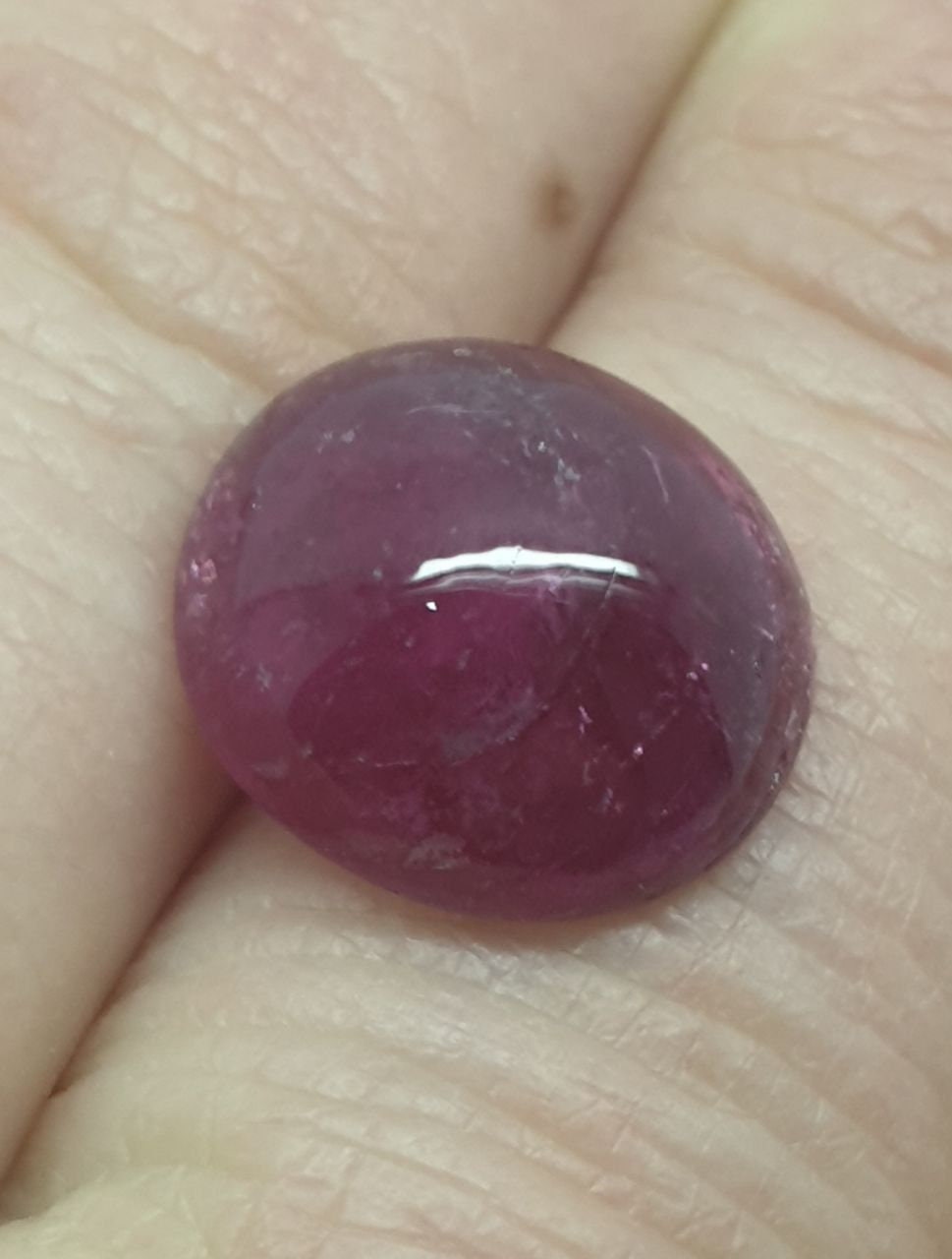 Pink Tourmaline Rubellite Oval Cabochon 12.5x11.5mm 6.2ct Natural Gemstones