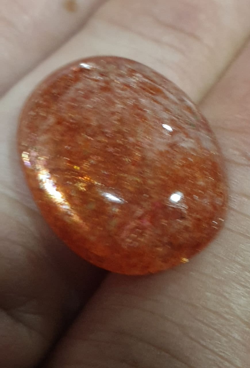 Natural Orange  Sunstone Cabochon 12x10mm Top Quality Designer Piece