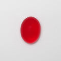 Lote de 6 cabujones ovalados de calcedonia roja de 8 x 6 mm. (6 uds.)