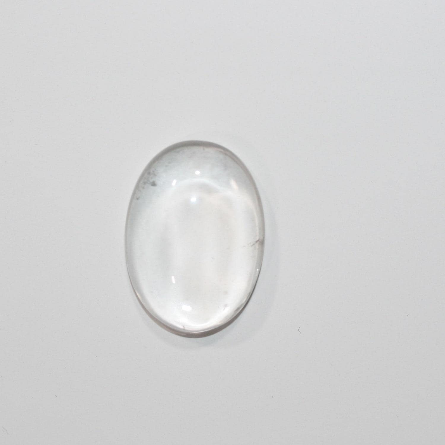 Rock Crystal Quartz Smooth Oval Cabochon 18x13mm. (4 Pieces).