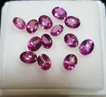 Lot de grenats rhodolite 4 x 3 mm, forme bombée ovale, surface lisse avec colette, qualité gemme