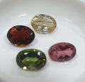 Lote de turmalina multicolor facetada ovalada de 8 x 6 mm (4 piezas) - Paquetes de piedras preciosas - Piedras sueltas precio al por mayor - Gemas naturales