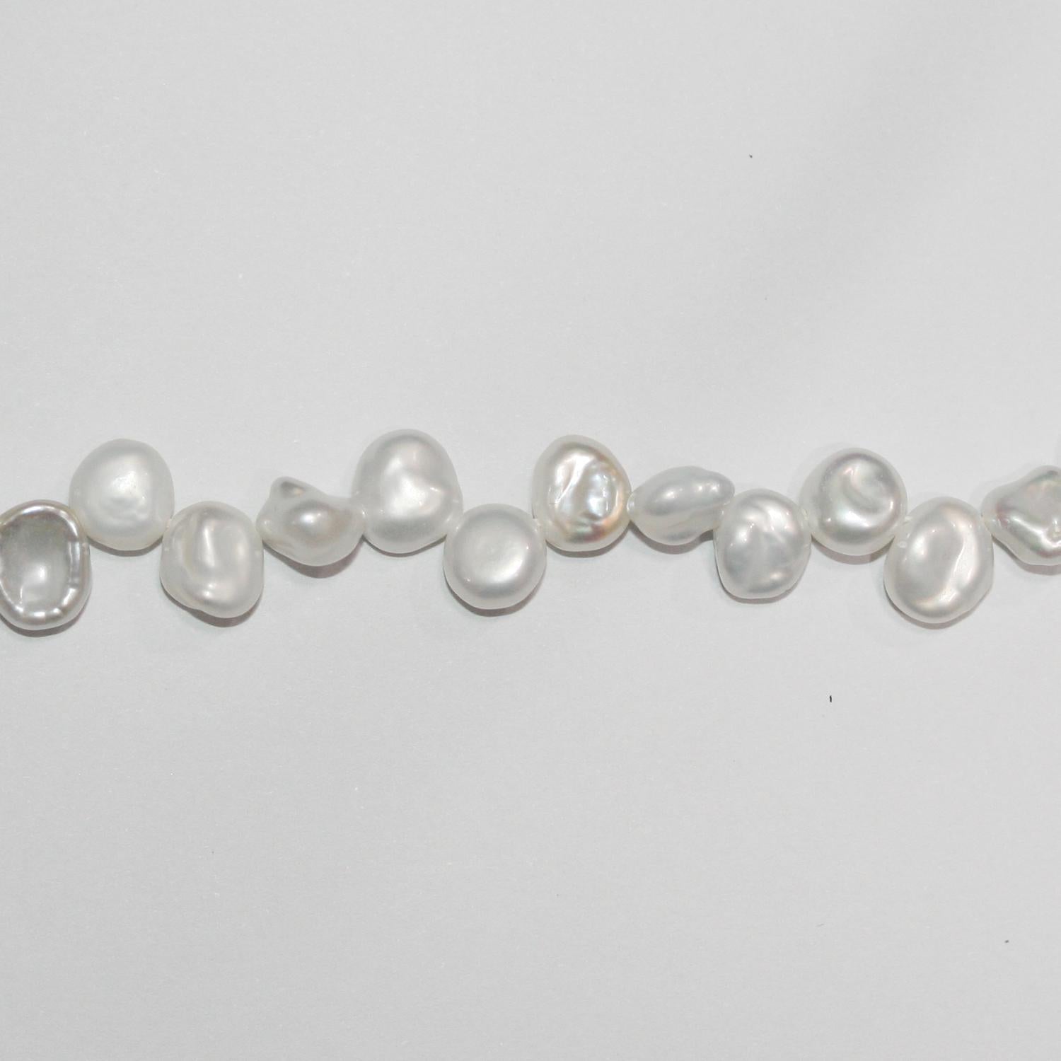 Perles baroques d'eau douce St 16" (environ 7-7,5 mm) - Collier de 40 cm - Perles naturelles à prix de gros