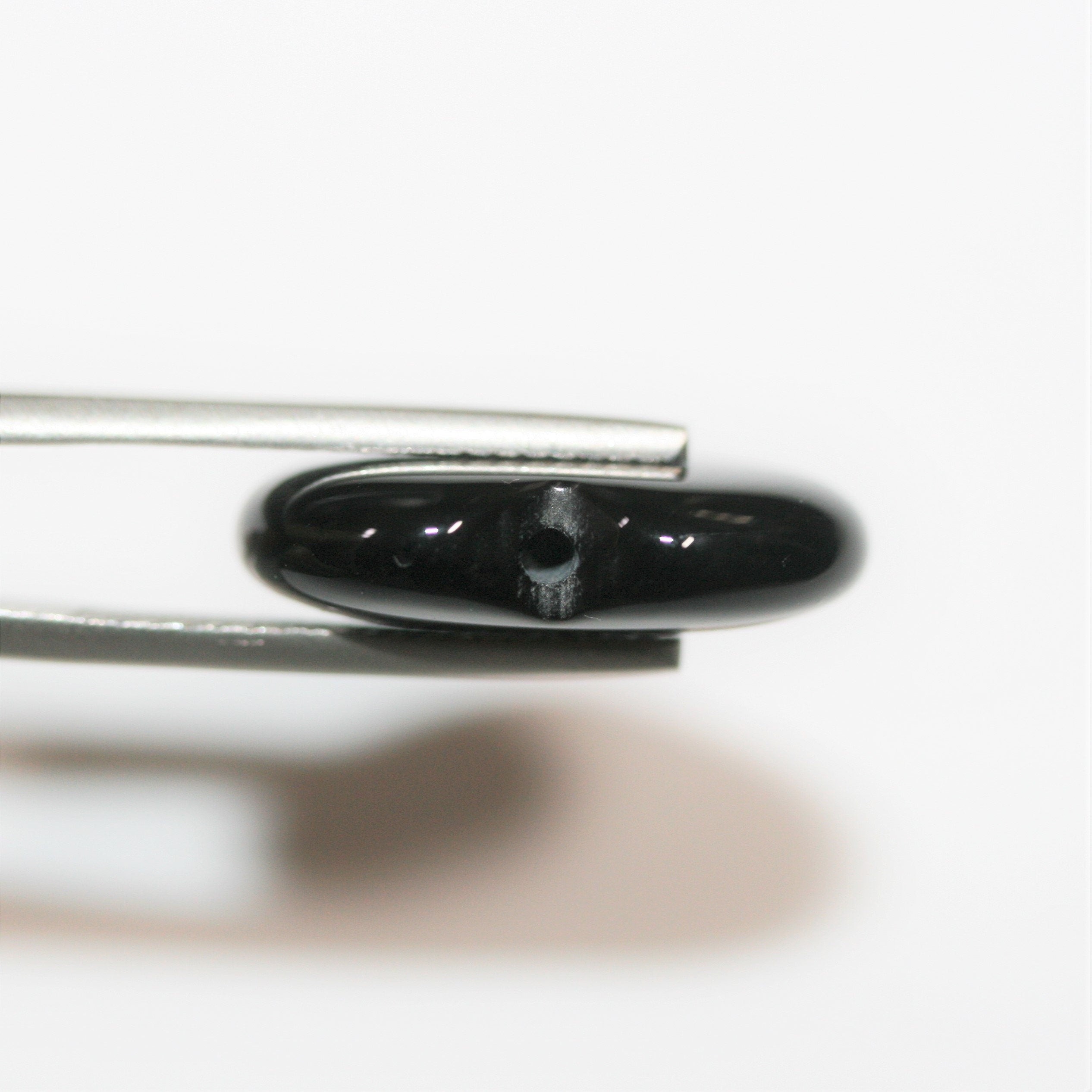 Corazón liso de ónix semiperforado de 20 mm - 1 par - Artículo 13213