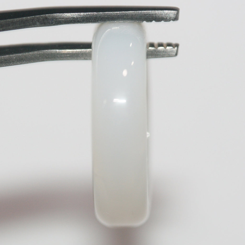 Colgante Aro Liso Ágata Blanca 24x6mm.