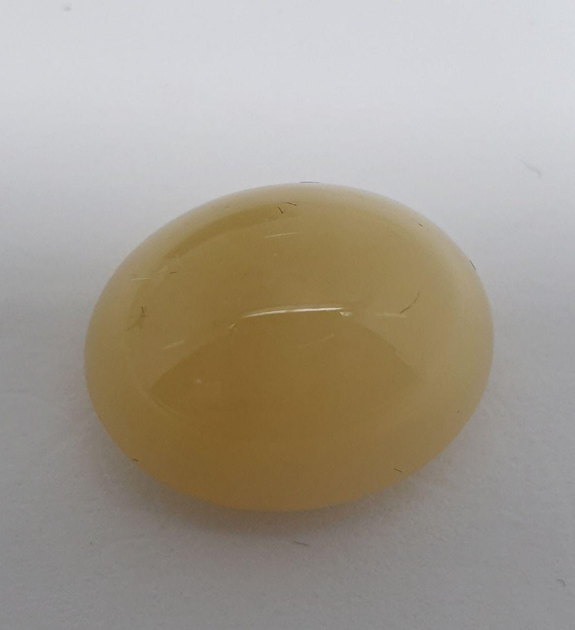 Natural Yellow African Opal Cabochon 14x11.5mm. (6.4ct.)- Rare Color Opal- Unusual Gems- Wholesale Supplier