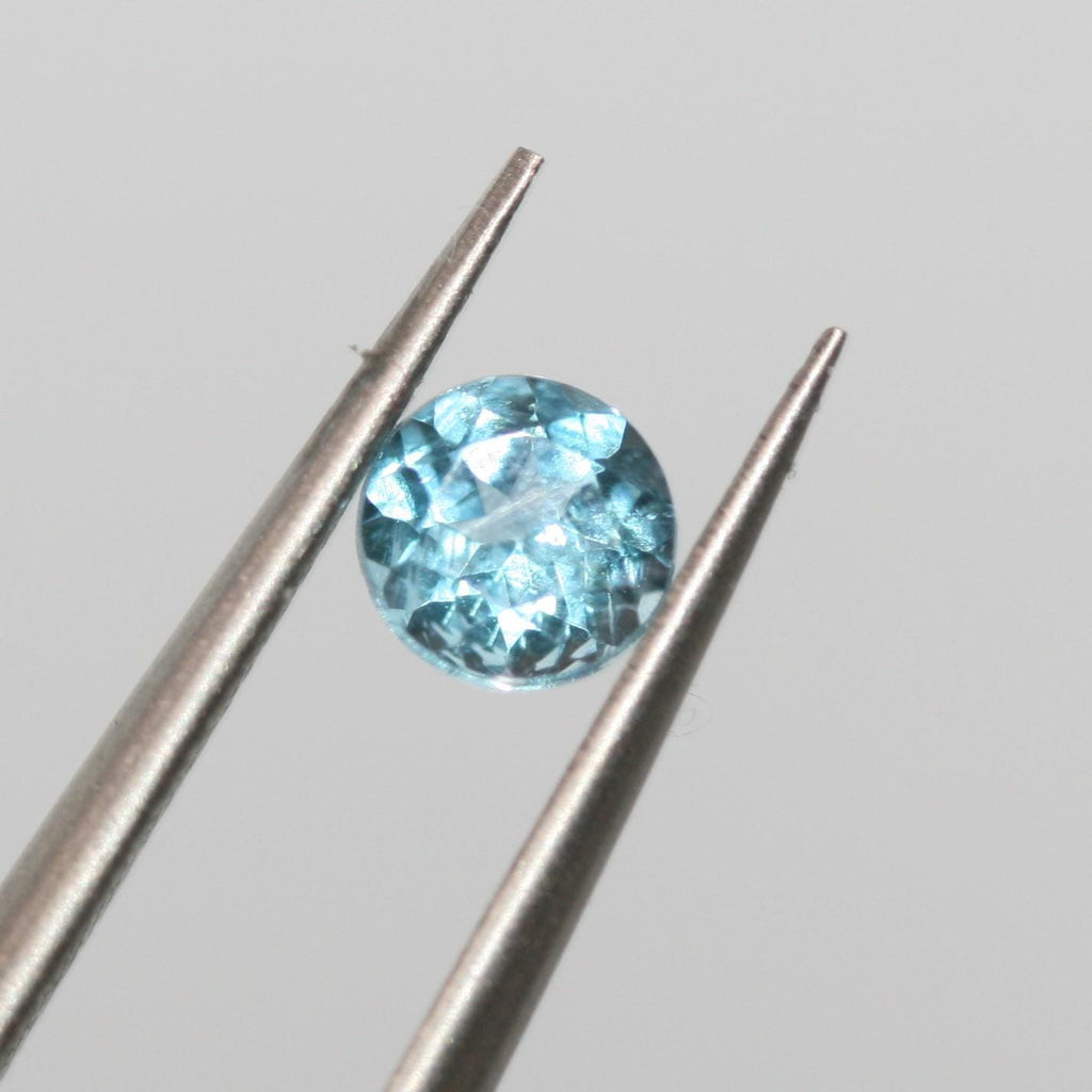 10 Pcs Lot Swiss Blue Topaz Faceted Round 4mm. (10Pcs.)