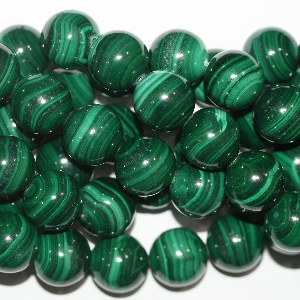 Perles rondes lisses en malachite St, 4 mm, 15 pouces - Fil de 39 cm