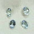 Lote de Aguamarina Ovalada Facetada 7x5mm.- (4 Piezas)-Piedras Preciosas al Por Mayor Piedra Cortada de Primera Calidad