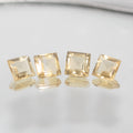 Lote de 4 piezas de citrino facetado cuadrado de 8 mm (4 piezas) - Ref. 650LO