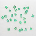 Lote de Esmeralda Cuadrada Facetada 2mm.- Lote de 1 Quilate