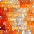 13" St  Fire Opal Faceted Rondelle Beads 7x4mm.-Approx.-Strand 37cm