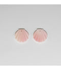 Colgante de concha rosa natural tallada, 14-15 mm (1 par) - Artículo 11902