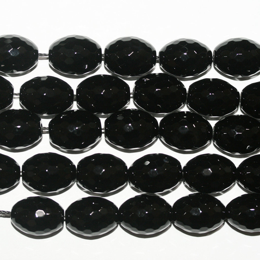 Cuentas de barril facetadas de ónix santo de 16" de 20 x 15 mm, hilo de 40 cm.