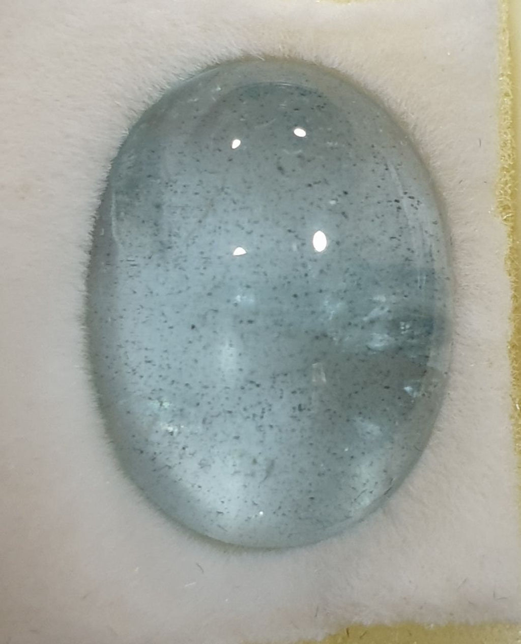 Natural AAA Aquamarine Gemstone Oval Cabochon 16.2x12.2mm. 11 Cts.