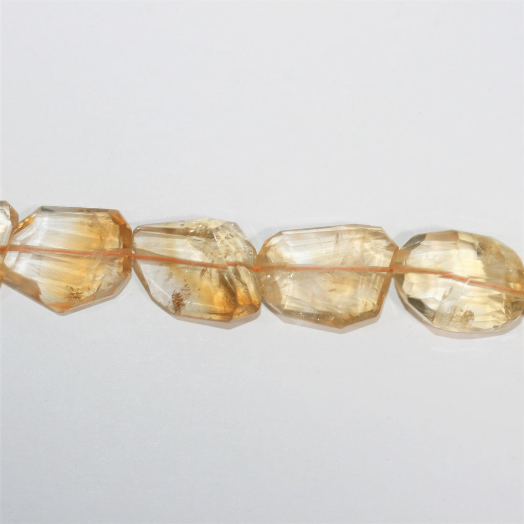 13" St Citrine Faceted Nugget Beads 13-23mm. Approx.- Strand 34cm.
