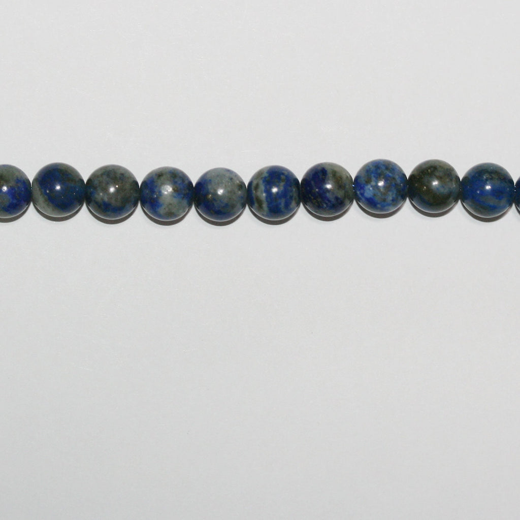 14" St Lapis Lazuli Smooth Round Beads 8-8.5mm.-Strand 38cm.
