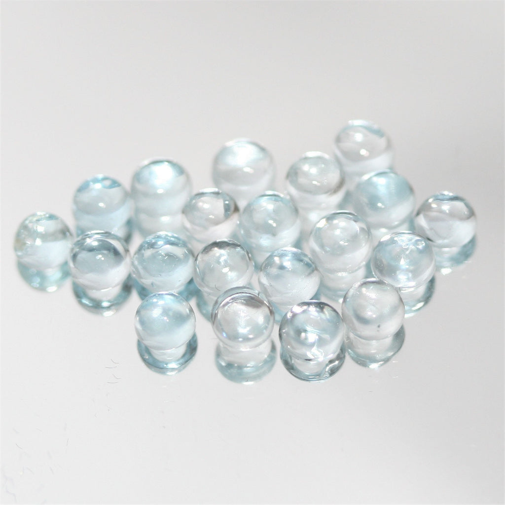 Sky Blue Topaz Smooth Round Cabochons Lot 3mm.- 20 Pieces