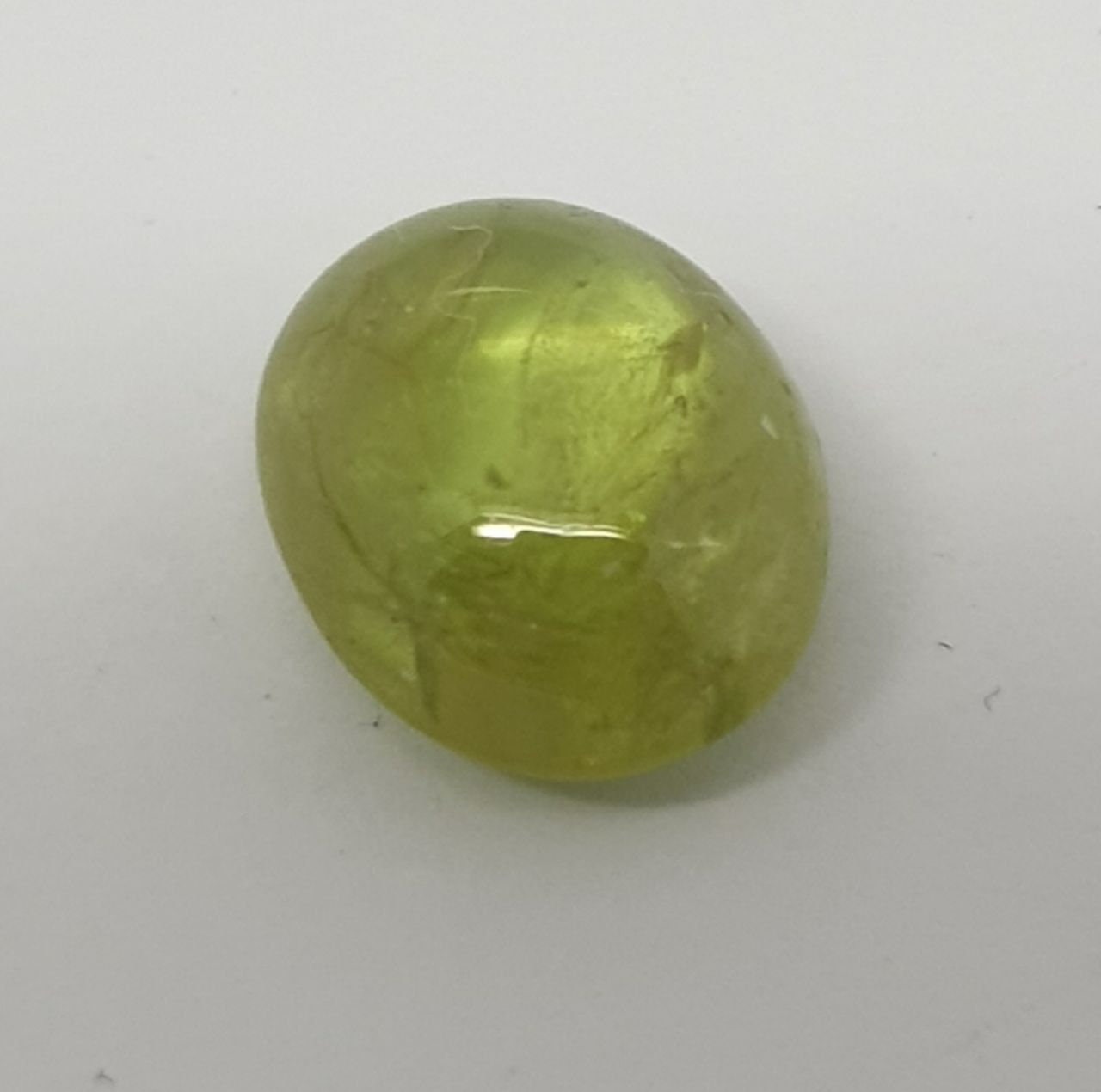 Green Sphene Titanite  Cabochon 9.3x7.3mm 2.85 ct-  Gemstone With Lot  Natural Dispersion- Rare Gemstone- Designer