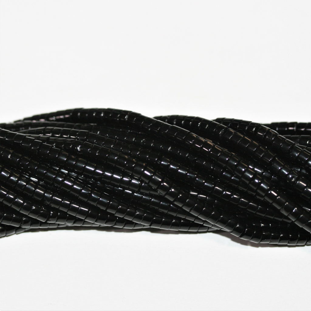 Perles de disque lisses en onyx St 15" 4x2mm.-Rig 39cm.