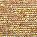 Perles rondes lisses de citrine 4 mm - Fil de 38 cm.