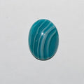 Lote de 4 cabujones ovalados de ágata rayada azul (4 unidades) de 20 x 15 mm