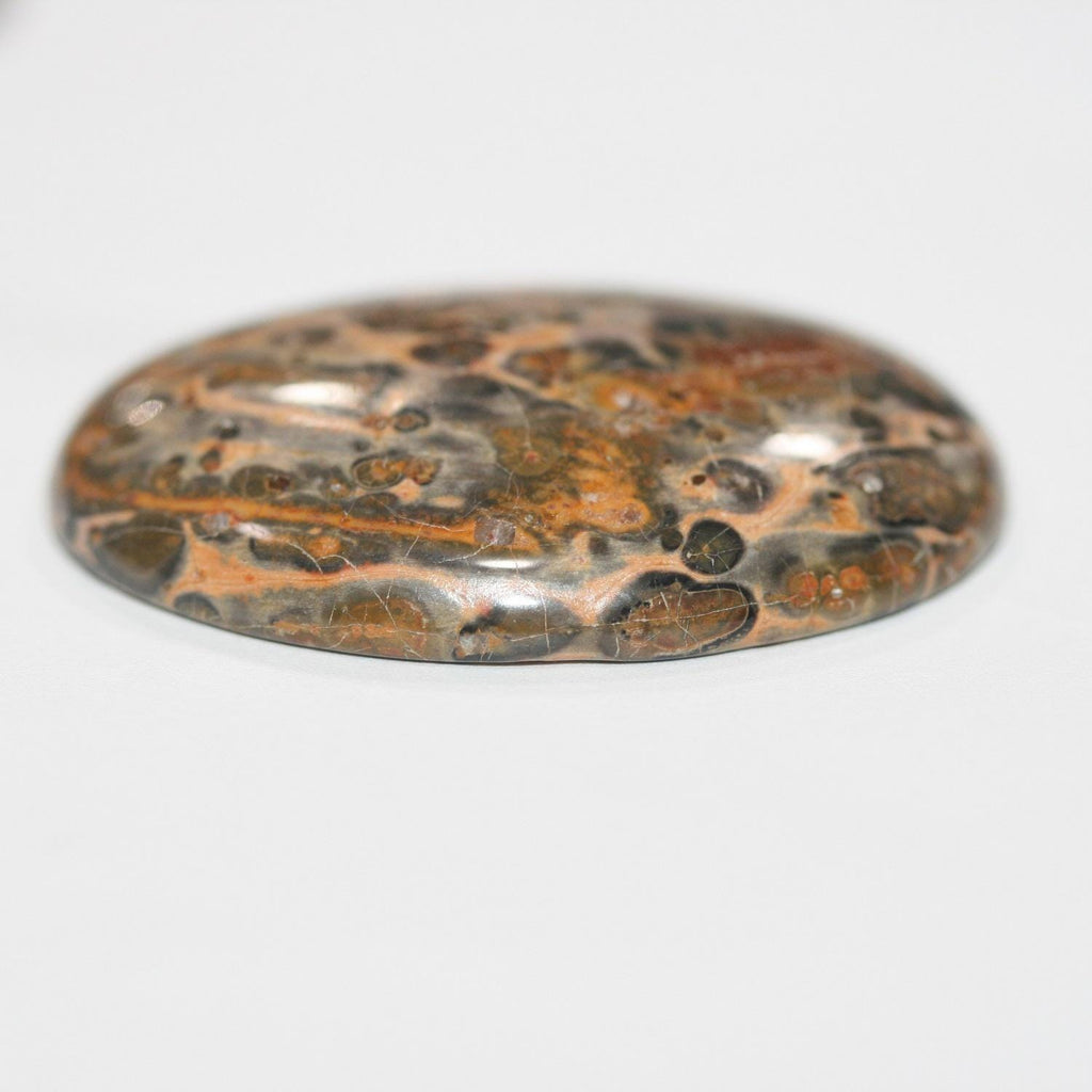 BIG 1 Pcs Oval Jasper Leopard Smooth Cabochon  ( 1Pcs )