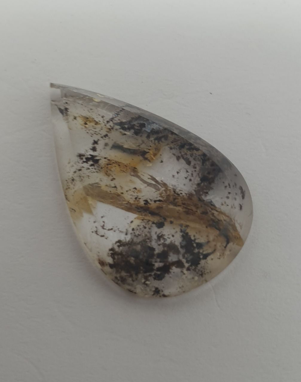 Natural Inclusion Dendritic  Quartz Trillion  Cabochon Made By Mother Nature 22.3x14.5x4.5mm 10.9ct- Inclusion Quartz- Healing Power