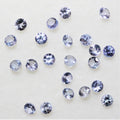 Lot de tanzanites rondes à facettes de 2,6 à 2,8 mm - 2 carats