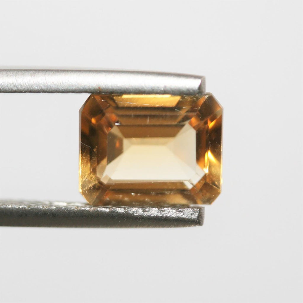 Lote de 2 piezas de Citrino Facetado Rectangular 9x7 mm. (2 uds.)