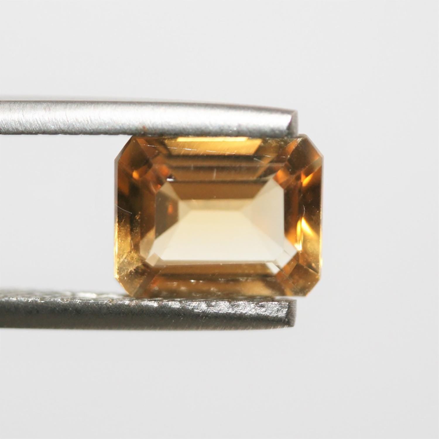 Lote de 2 piezas de Citrino Facetado Rectangular 9x7 mm. (2 uds.)