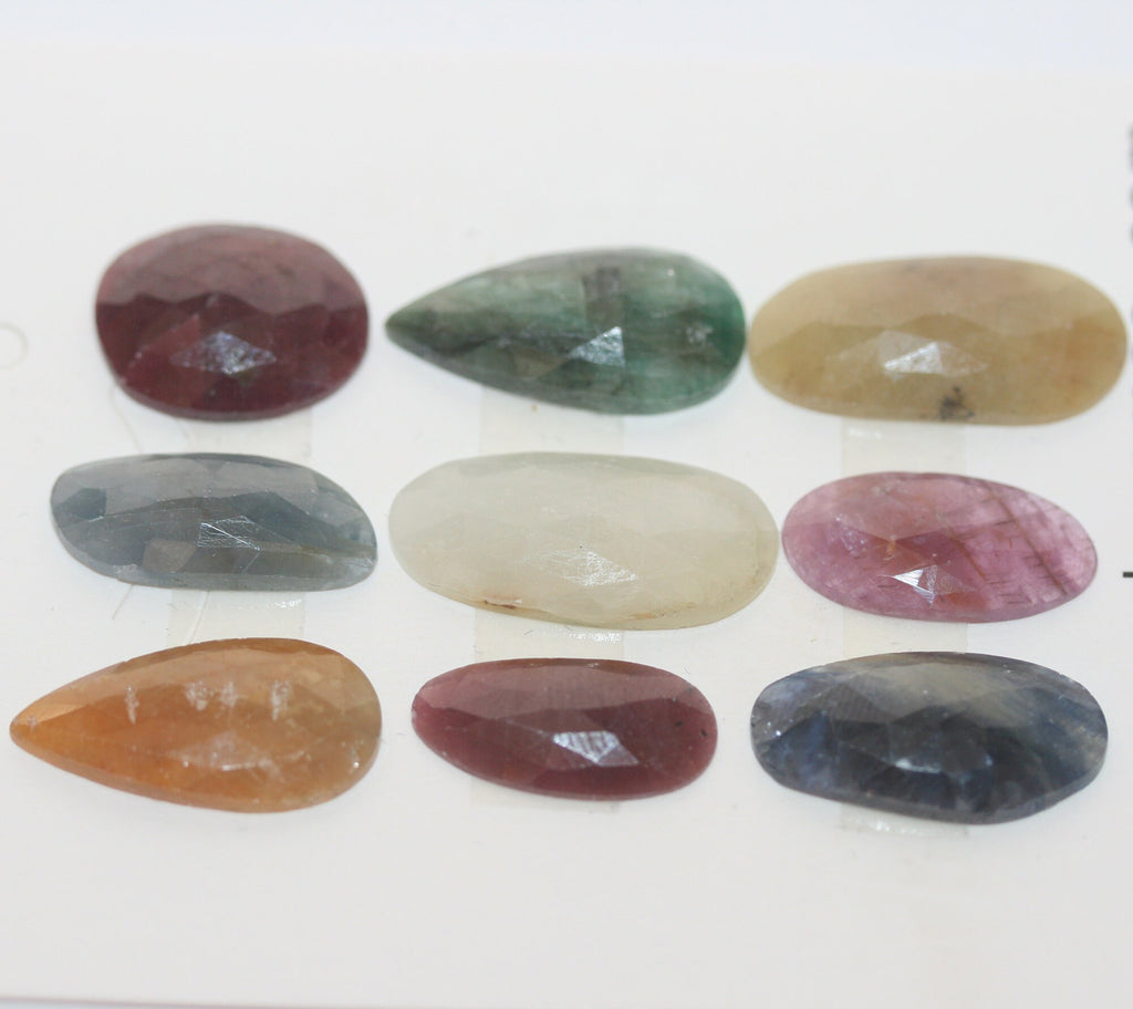 Lote de zafiros múltiples a juego - Talla rosa, 54,75 ct - Gemas naturales sin tratar - Lote al por mayor