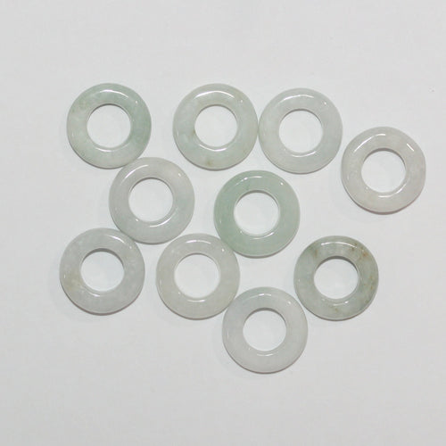 Lot de 10 pendentifs en jade de Birmanie (5 paires), 13 mm