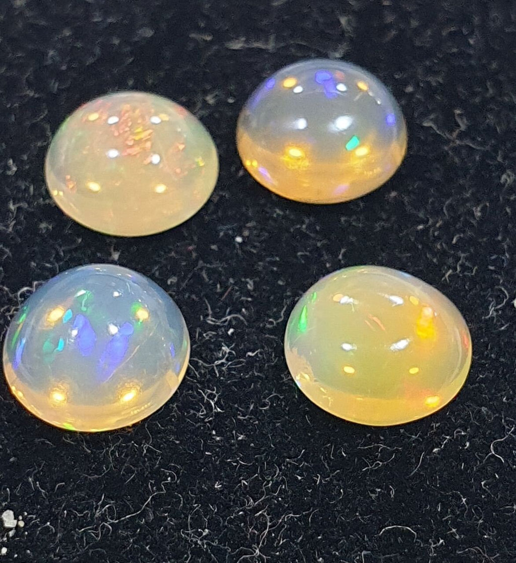 Wello Ethiopian Opal Lot Round Cabochon 7mm. (4pcs)  -Gemstone Parcels-Loose Stones Wholesale Price