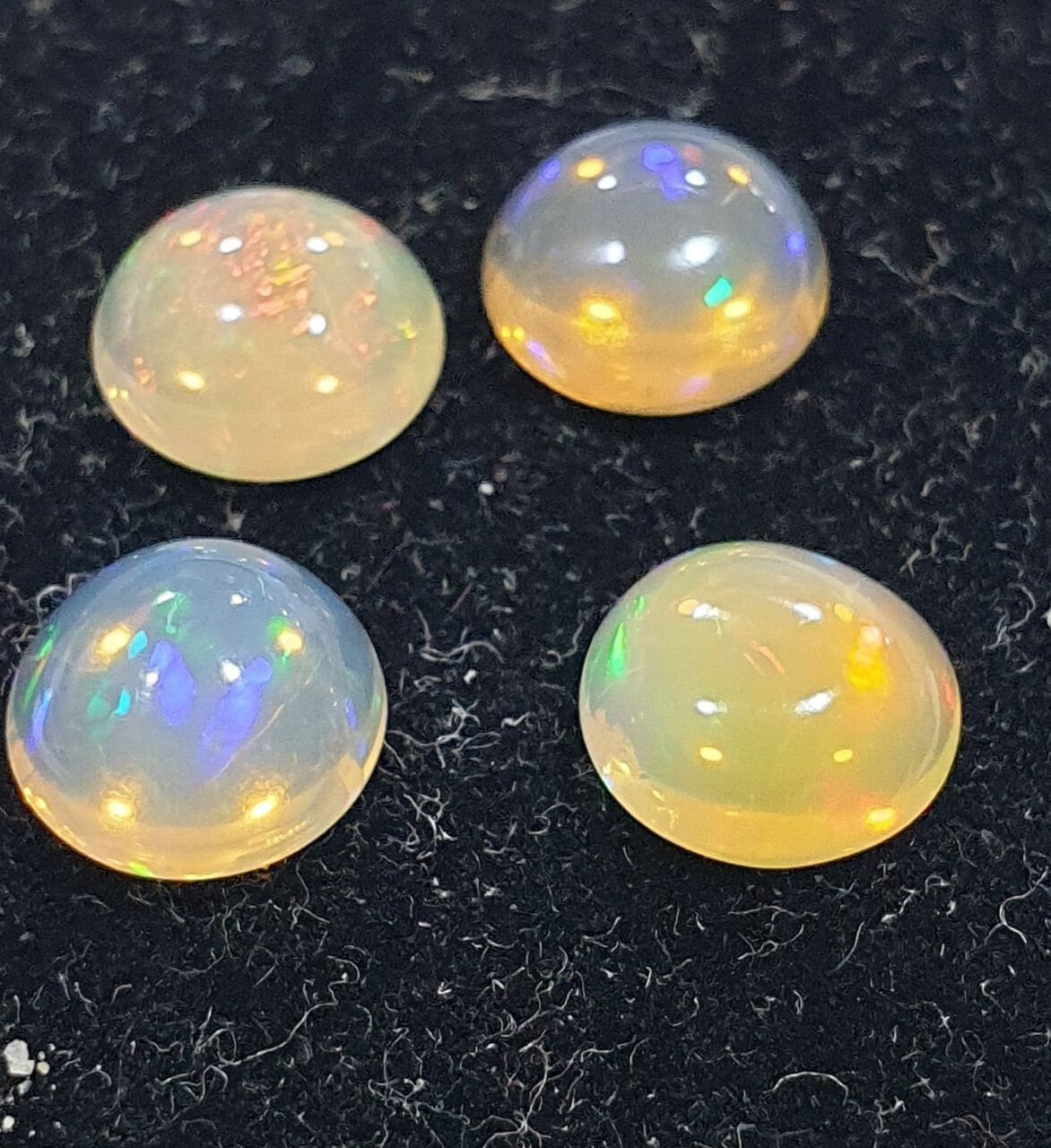 Wello Ethiopian Opal Lot Round Cabochon 7mm. (4pcs)  -Gemstone Parcels-Loose Stones Wholesale Price