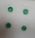 Lote de 4 esmeraldas facetadas redondas de 2,5 mm - Piedra preciosa natural sin tratar