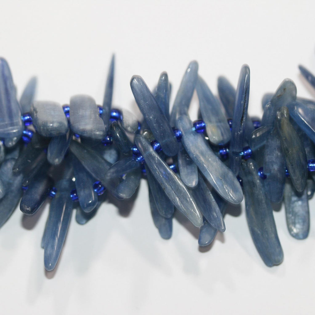 14" st Kyanite Smooth Irregular Sticks Beads.-Strand 38cm