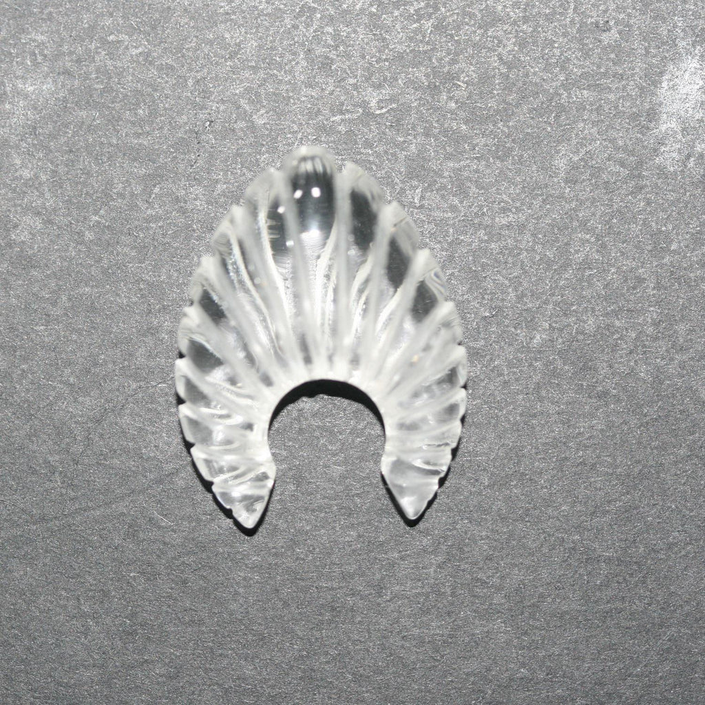 Colgante de Cristal de Roca Tallado Ovalado 28x22mm.- Ref.14806