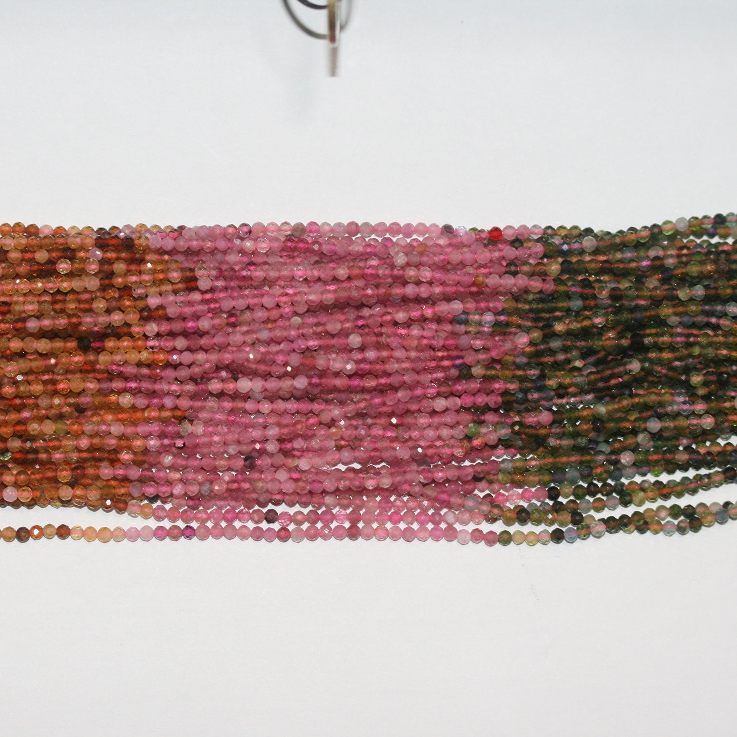 15" St Tourmaline Rondes Facettées 2,5 mm.-Rig 39 cm.